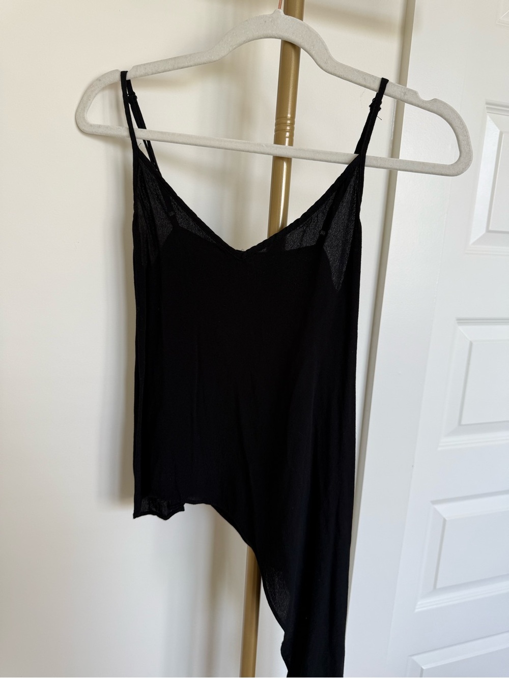 Mustard Seed Black Asymmetric Slip Cami